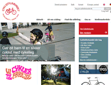 Tablet Screenshot of cyklistforbundet.dk